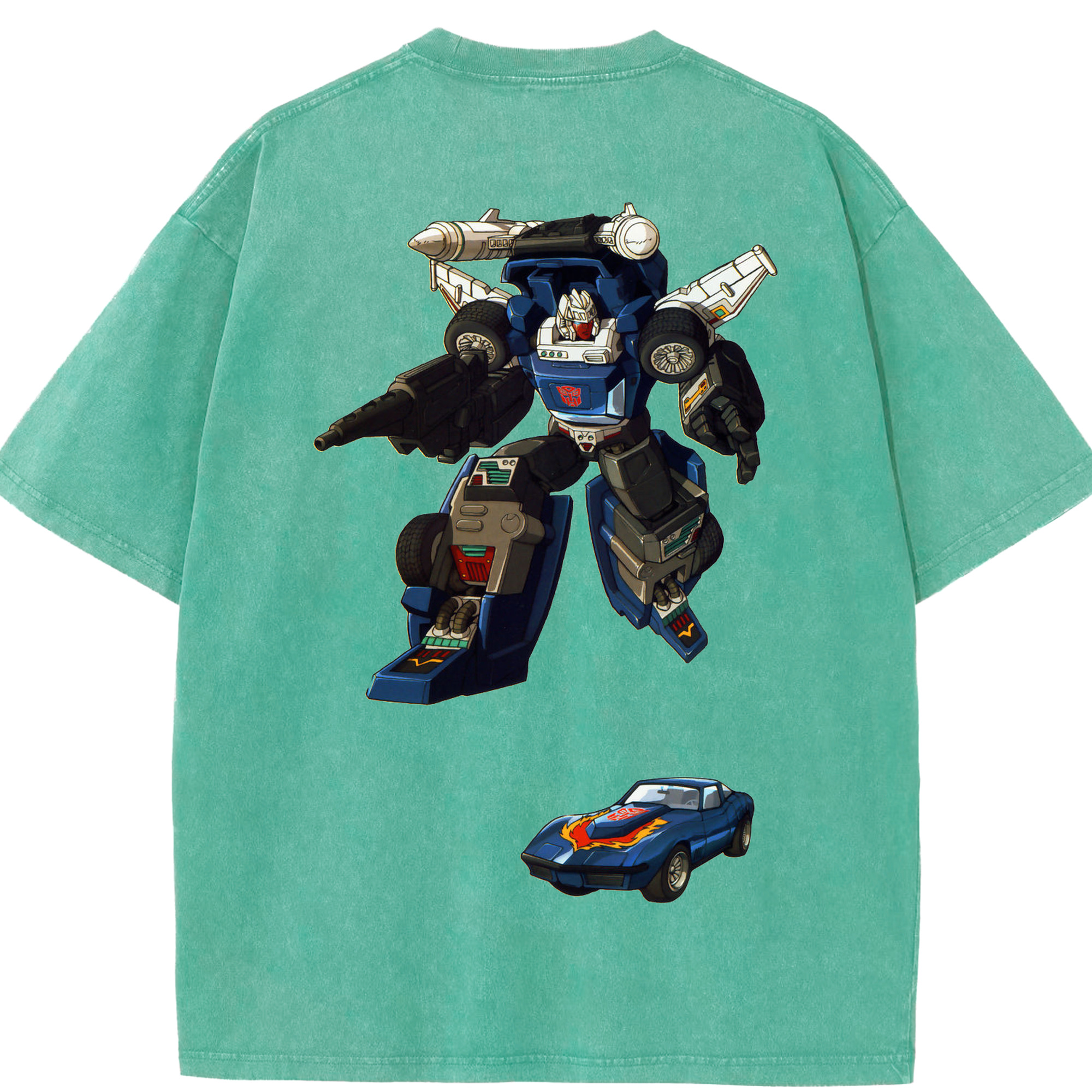 （画像用）  綿100% ヴィンテージ風 半袖Tシャツ（背面プリント）